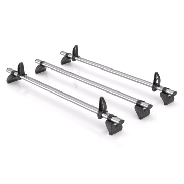 KammBar Fleet til Volkswagen T7 Transporter 2024 - Kort hjulavstand - Lavt tak (L1H1), 3 Takstativ i stål til varebil