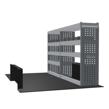 MR4 Bare Express Range til Ford Transit Custom L1H1- To deler - Topp Hylle - Gummimatter