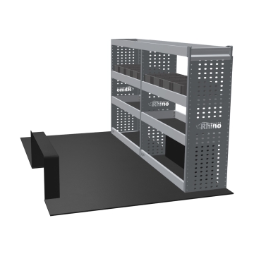 MR4 Bare Express Range til Ford Transit Custom L1H1- To deler - Topp Hylle - Gummimatter