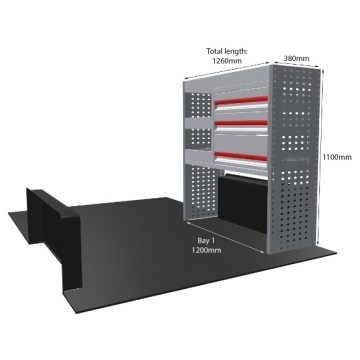 MR4 Bare Express Range til Ford Connect L1H1- En del - Skuffer + Hyller