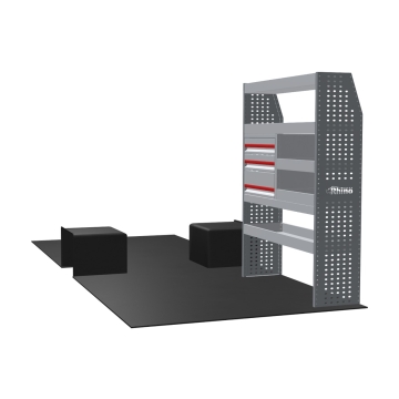 MR4 Bare Express Range til L2H2 Nissan Interstar 2024 - Forhjulsdrift - En del - Skuffer + Hyller