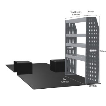 MR4 Bare Express Range til L2H2 Renault Master 2024 - Forhjulsdrift - En del - Hyller