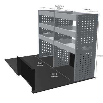 MR4 Bare Express Range til L1H1 Volkswagen Caddy 2020 - To deler - Hyller