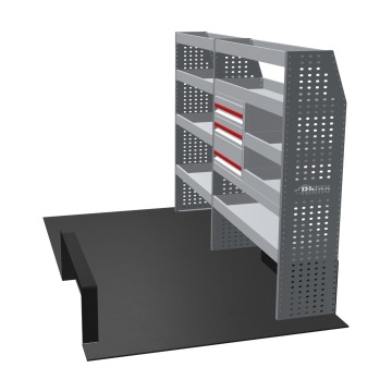 MR4 Bare Express Range til L2H2 Ford Transit Custom 2013-2023 -To deler - Skuffer + Hyller