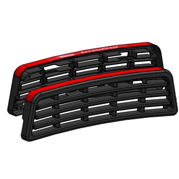 Fotsteg i plast, utbytessats (Tvådelat svart fotsteg)