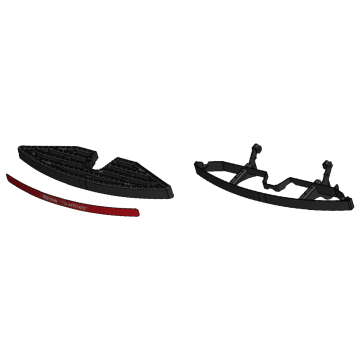 Ny Mittfotsteg i plast, utbytessats (Svart)